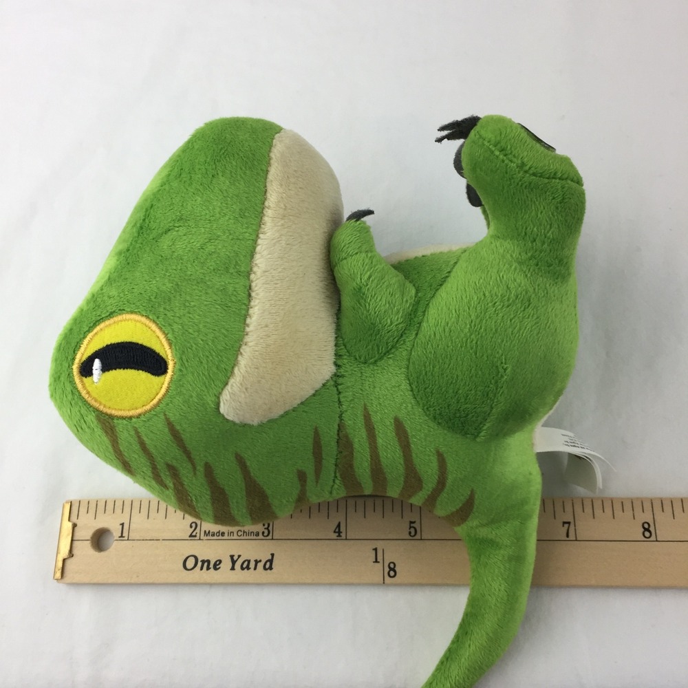 Jurassic Park Velociraptor Plush 6" Green Dinosaur 2022 Striped Toy Factory - Picture 9 of 9